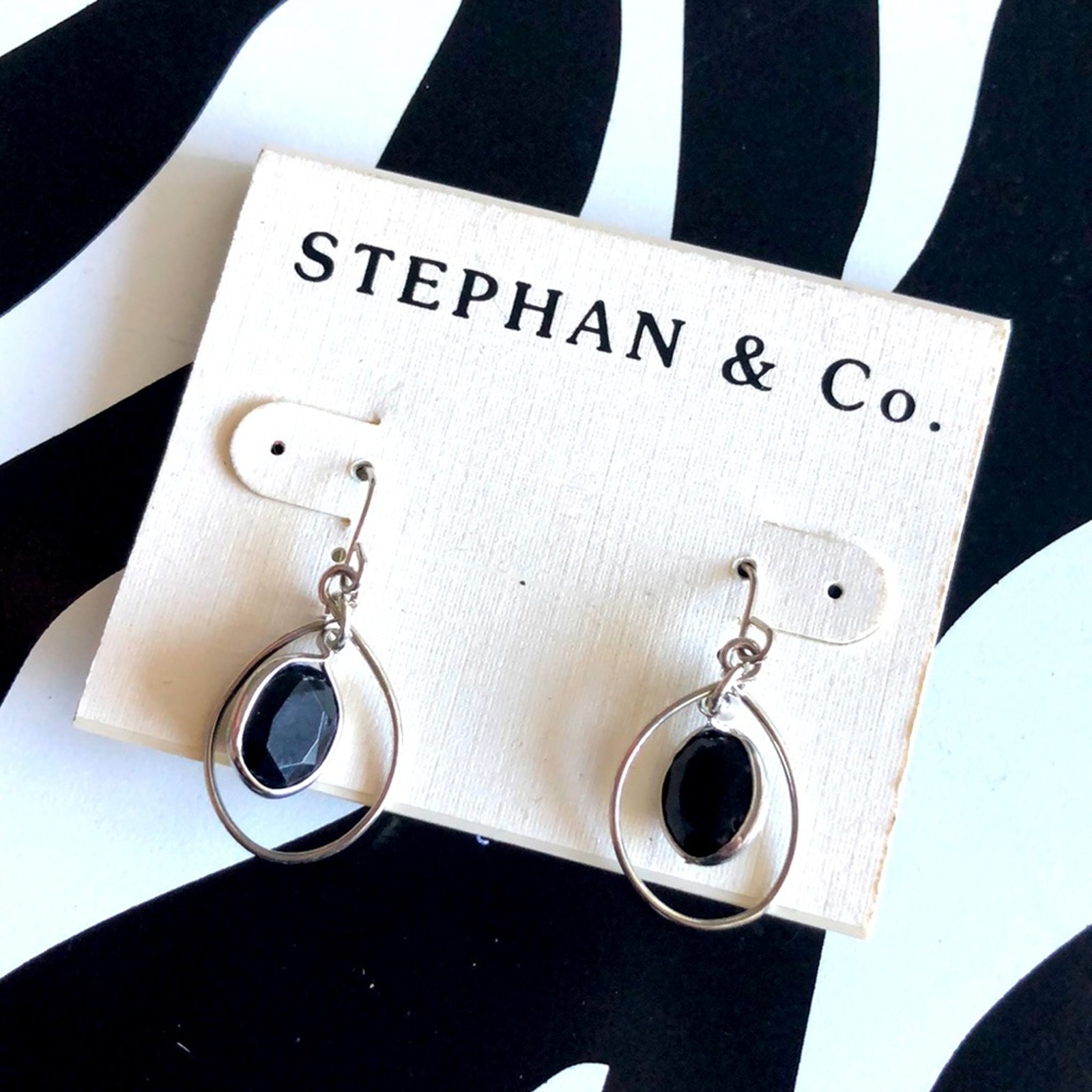 3 For 30 Stephan Co Silver And Black Earrings 12$